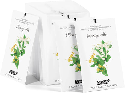 12 Packs Lemon Scented Sachets for Drawer Closet Bathroom Odor Eliminator - Fresh Home Fragrance Car Air Frehener