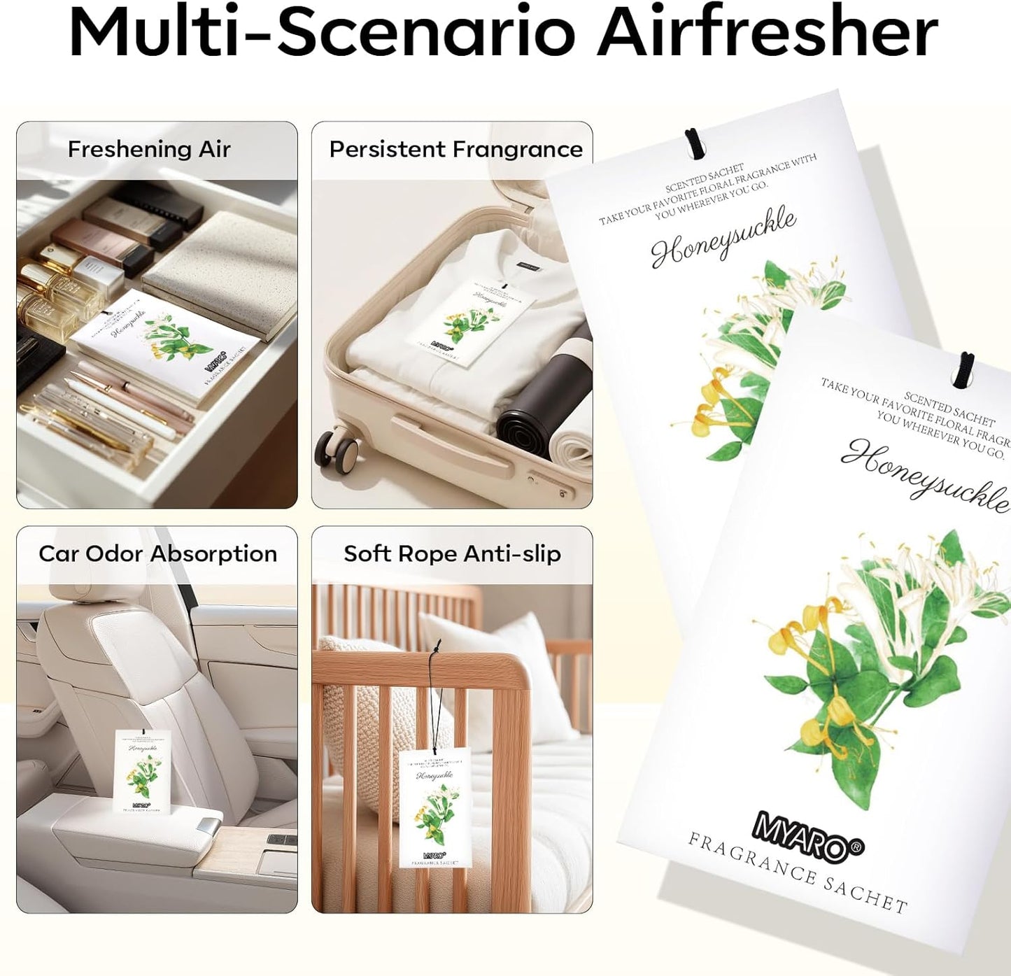 12 Packs Lemon Scented Sachets for Drawer Closet Bathroom Odor Eliminator - Fresh Home Fragrance Car Air Frehener