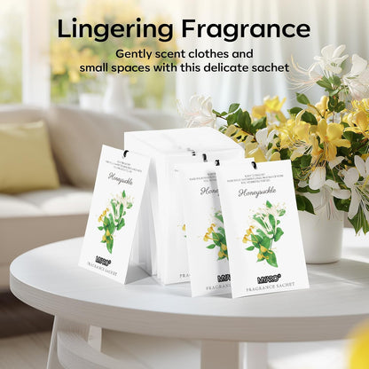 12 Packs Lemon Scented Sachets for Drawer Closet Bathroom Odor Eliminator - Fresh Home Fragrance Car Air Frehener
