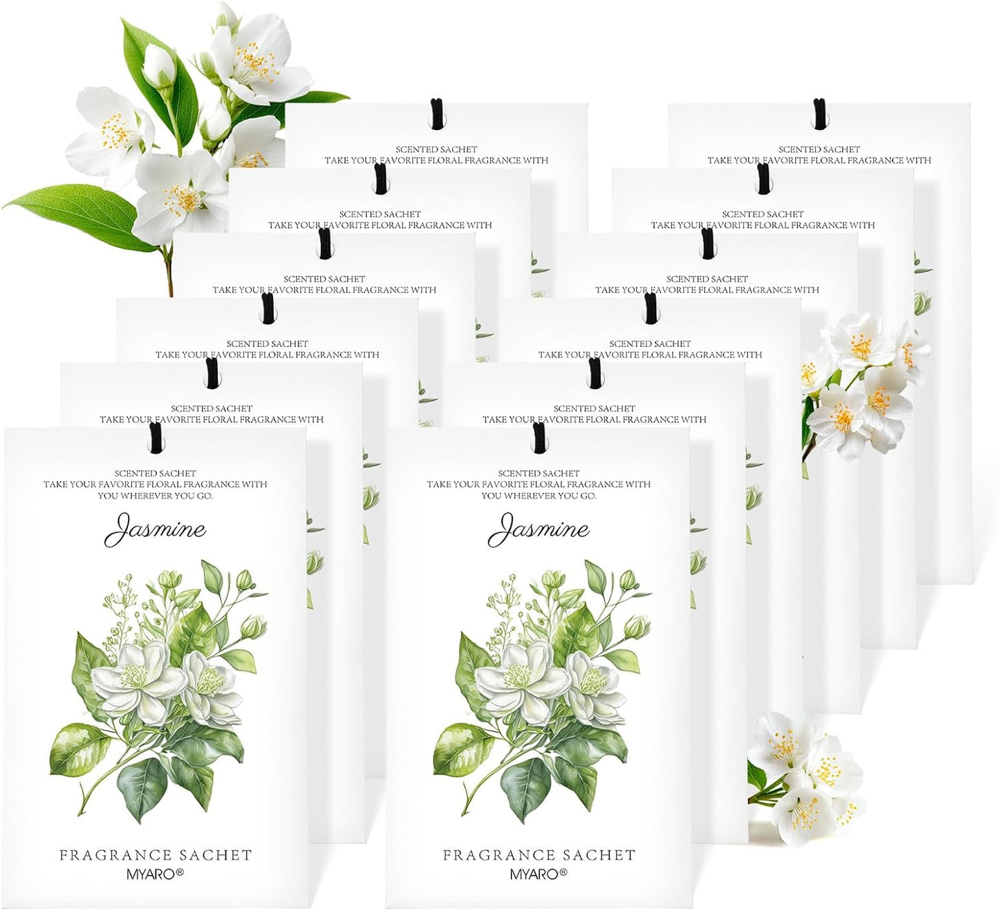 12 Packs Lemon Scented Sachets for Drawer Closet Bathroom Odor Eliminator - Fresh Home Fragrance Car Air Frehener