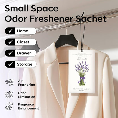 12 Packs Lemon Scented Sachets for Drawer Closet Bathroom Odor Eliminator - Fresh Home Fragrance Car Air Frehener