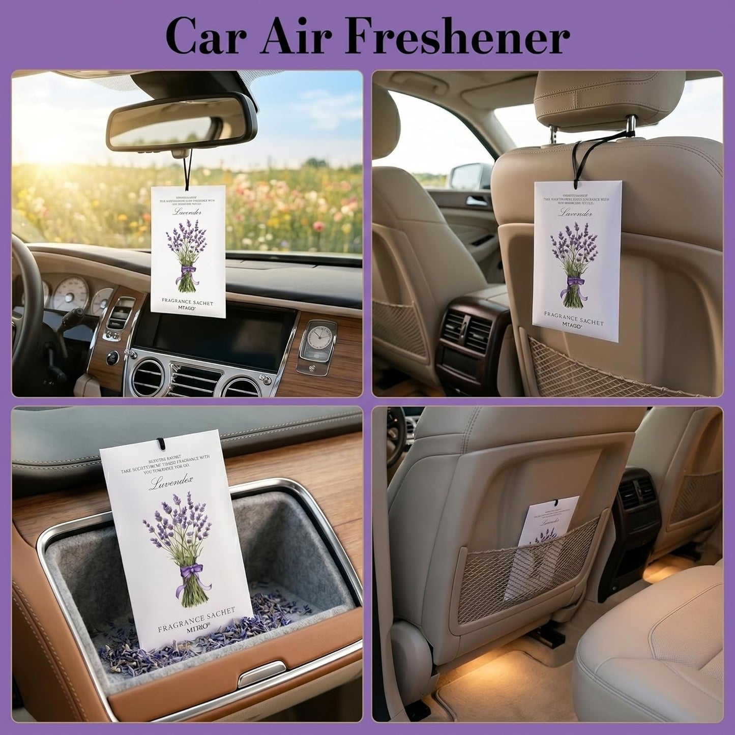 12 Packs Lemon Scented Sachets for Drawer Closet Bathroom Odor Eliminator - Fresh Home Fragrance Car Air Frehener