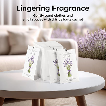12 Packs Lemon Scented Sachets for Drawer Closet Bathroom Odor Eliminator - Fresh Home Fragrance Car Air Frehener