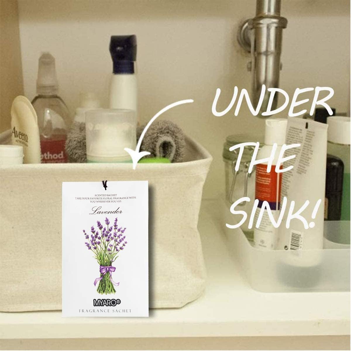 12 Packs Lemon Scented Sachets for Drawer Closet Bathroom Odor Eliminator - Fresh Home Fragrance Car Air Frehener