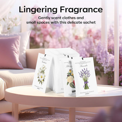 12 Packs Lemon Scented Sachets for Drawer Closet Bathroom Odor Eliminator - Fresh Home Fragrance Car Air Frehener