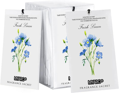 12 Packs Lemon Scented Sachets for Drawer Closet Bathroom Odor Eliminator - Fresh Home Fragrance Car Air Frehener