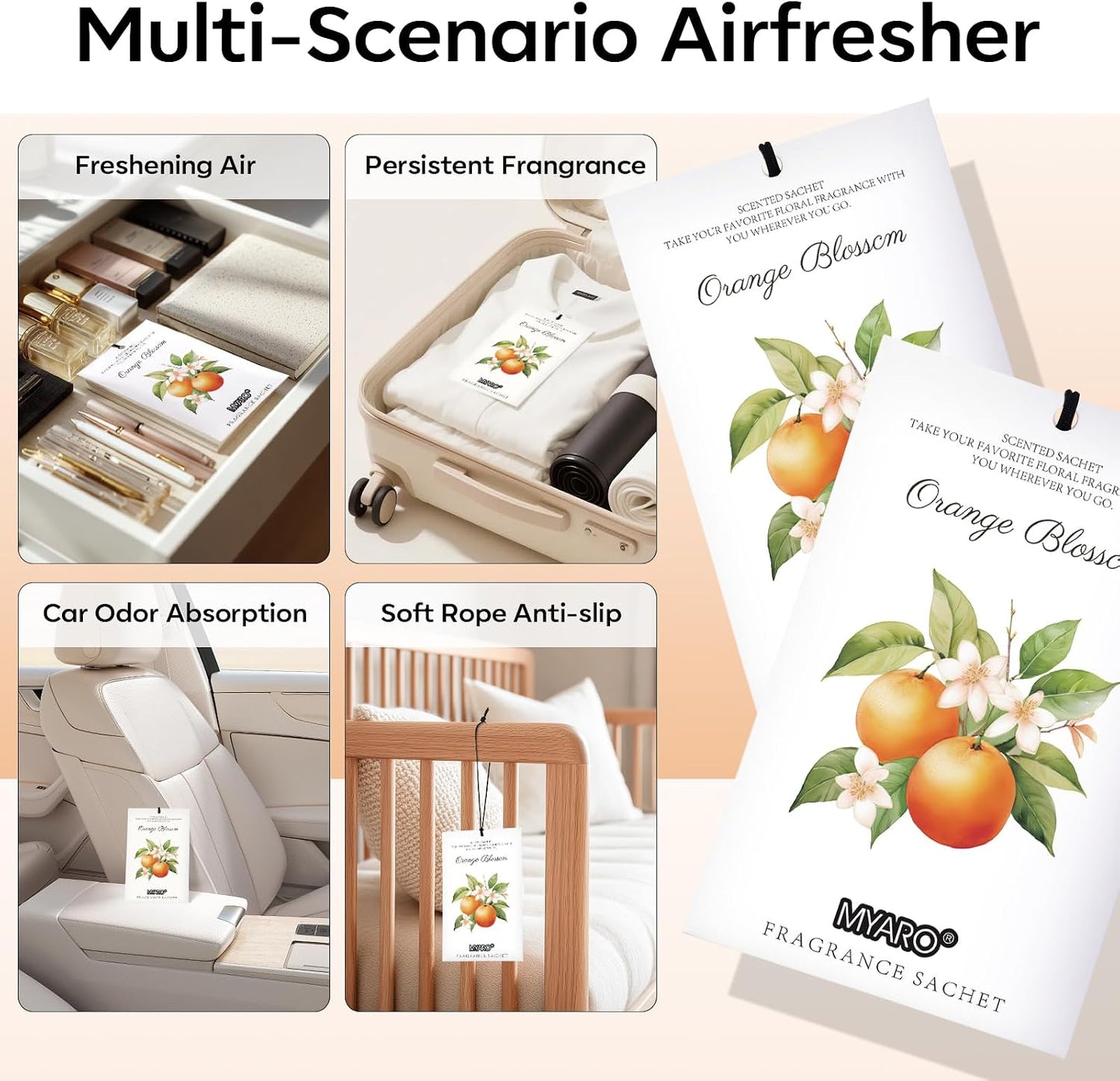 12 Packs Lemon Scented Sachets for Drawer Closet Bathroom Odor Eliminator - Fresh Home Fragrance Car Air Frehener