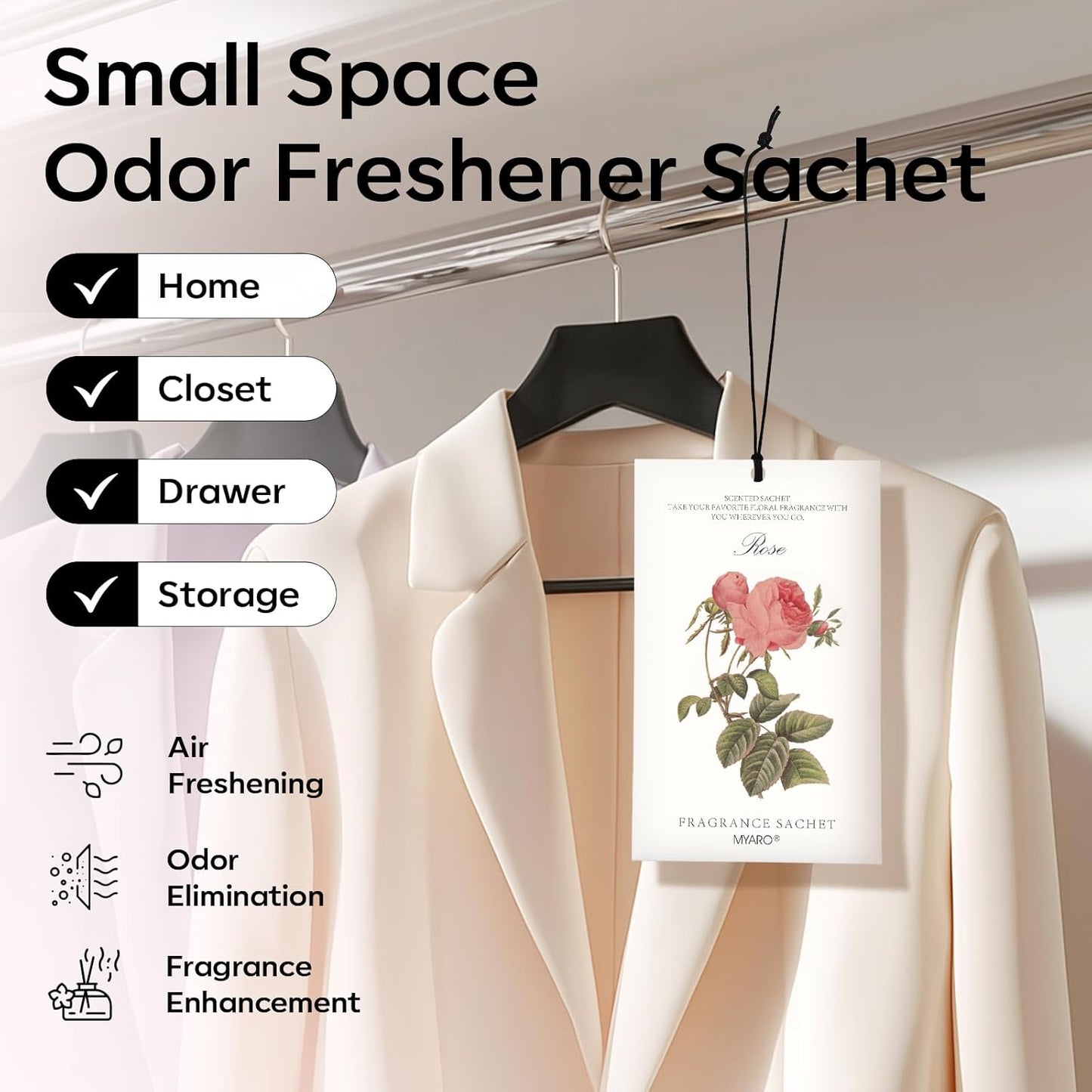 12 Packs Lemon Scented Sachets for Drawer Closet Bathroom Odor Eliminator - Fresh Home Fragrance Car Air Frehener