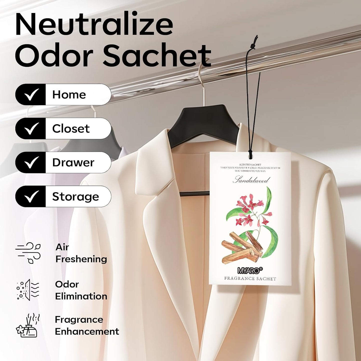 12 Packs Lemon Scented Sachets for Drawer Closet Bathroom Odor Eliminator - Fresh Home Fragrance Car Air Frehener