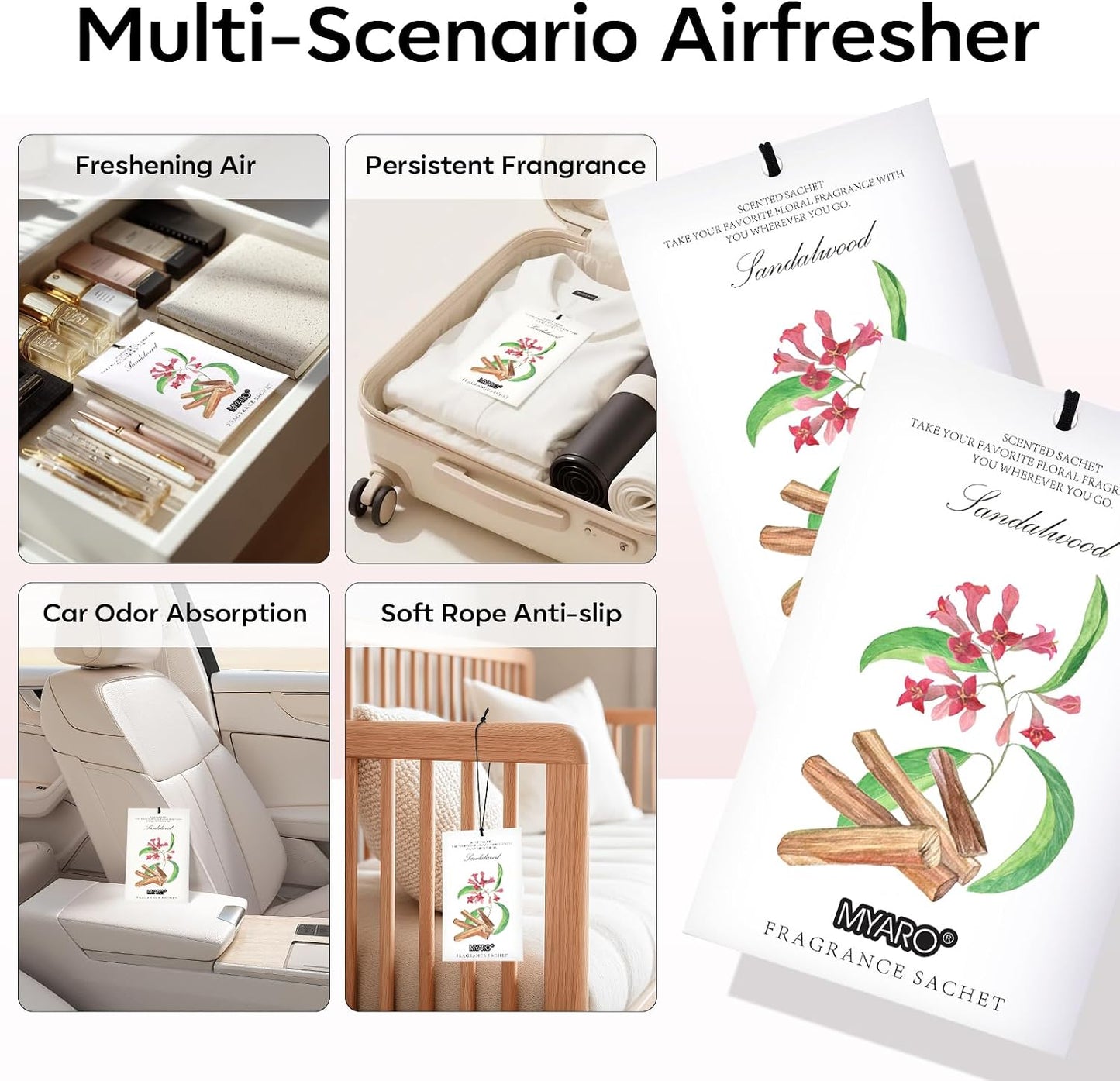 12 Packs Lemon Scented Sachets for Drawer Closet Bathroom Odor Eliminator - Fresh Home Fragrance Car Air Frehener