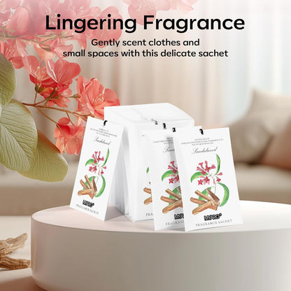 12 Packs Lemon Scented Sachets for Drawer Closet Bathroom Odor Eliminator - Fresh Home Fragrance Car Air Frehener