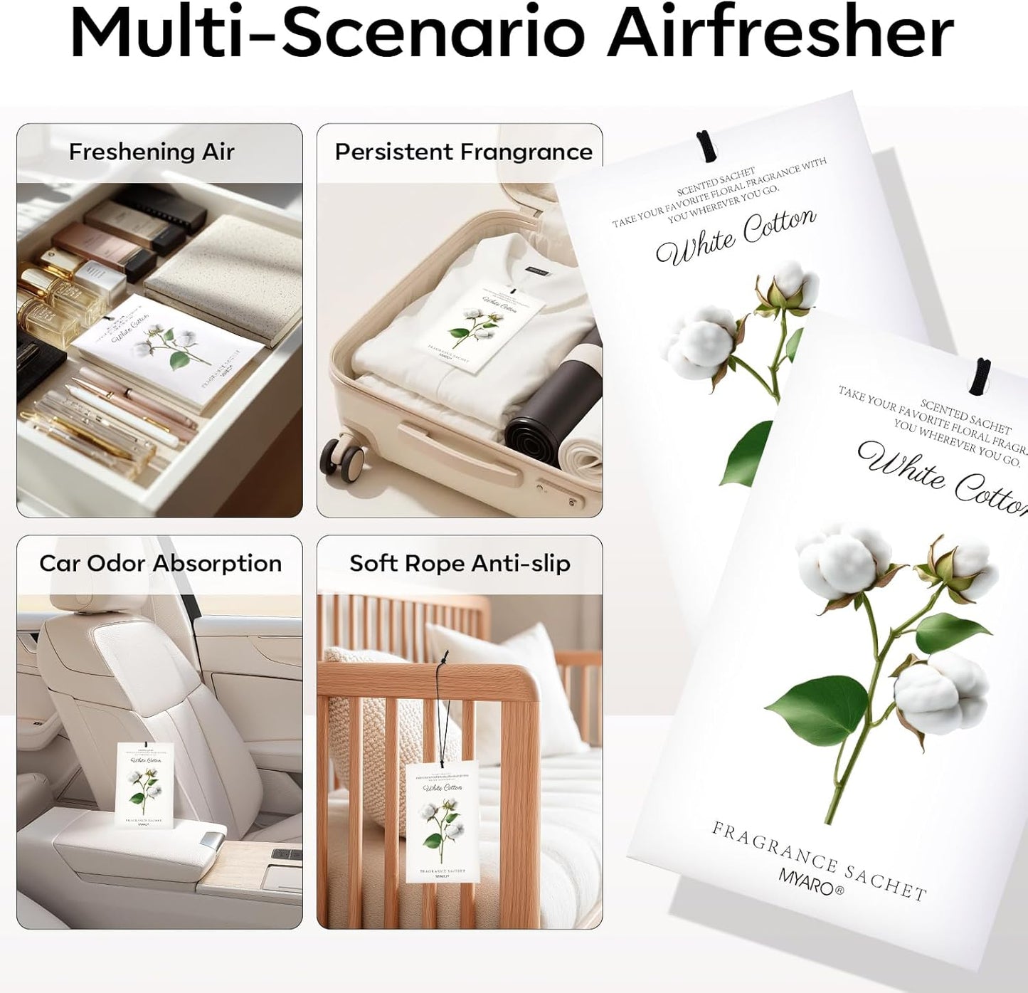 12 Packs Lemon Scented Sachets for Drawer Closet Bathroom Odor Eliminator - Fresh Home Fragrance Car Air Frehener