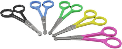 Tiny Trim 4.5" Ball-Tipped Scissor for Dog, Cat and all Pet Grooming - Ear, Nose, Face & Paw - 's small Safety Scissor Yellow