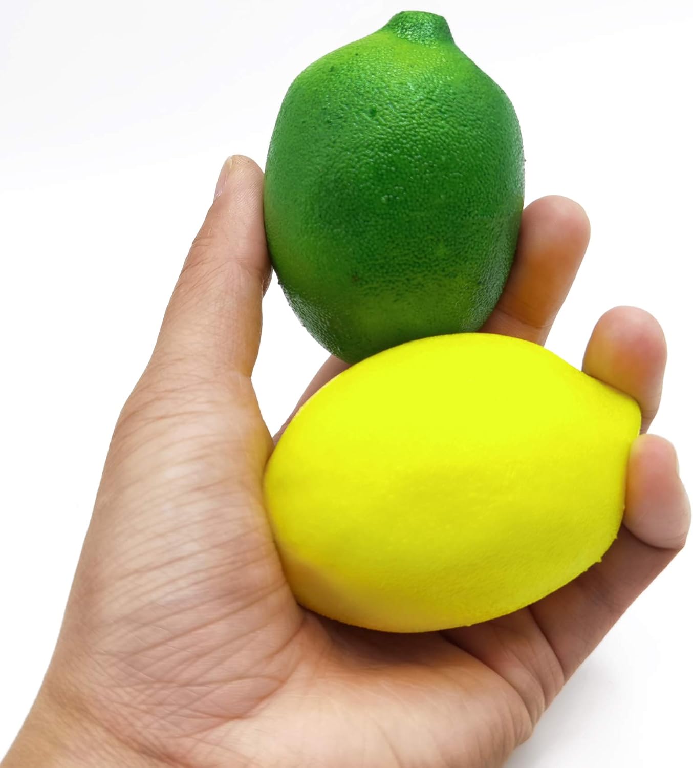 30PCS Faux Yellow Lemons Artificial Fruits Fake Lemons Lifelike Simulation for Lemonade Party Kitchen Table Summer Decorations (Green)