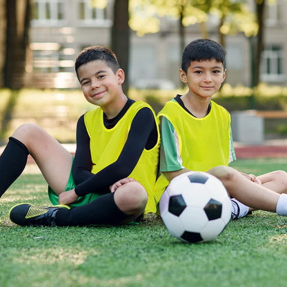 12 Pcs Soccer Pinnies Pennies Jersey Scrimmage Vest Sports Practice Jersey Mesh Basketball Vest for Youth Adult Kids
