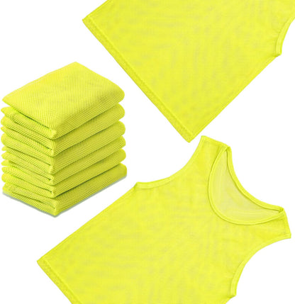 12 Pcs Soccer Pinnies Pennies Jersey Scrimmage Vest Sports Practice Jersey Mesh Basketball Vest for Youth Adult Kids