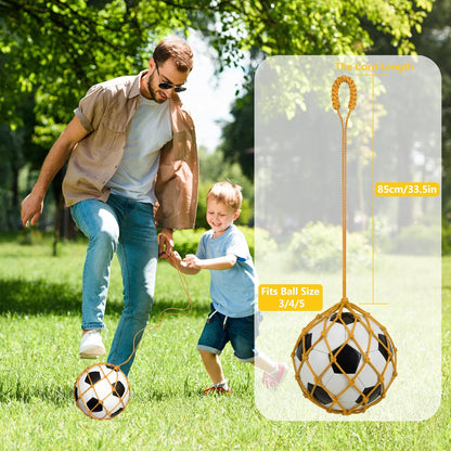 Soccer Kick Trainer, Soccer Ball Net Kicker, Training Equipment | Soccer Kick Back Trainer, Return Trainer Net, Hand-Free Soccer Training Aid, Compatible with Size 3,4,5,Practice Equipment