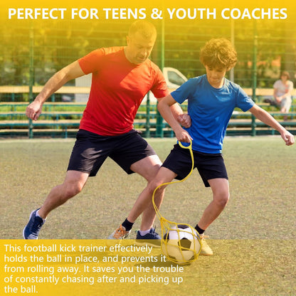 Soccer Kick Trainer, Soccer Ball Net Kicker, Training Equipment | Soccer Kick Back Trainer, Return Trainer Net, Hand-Free Soccer Training Aid, Compatible with Size 3,4,5,Practice Equipment