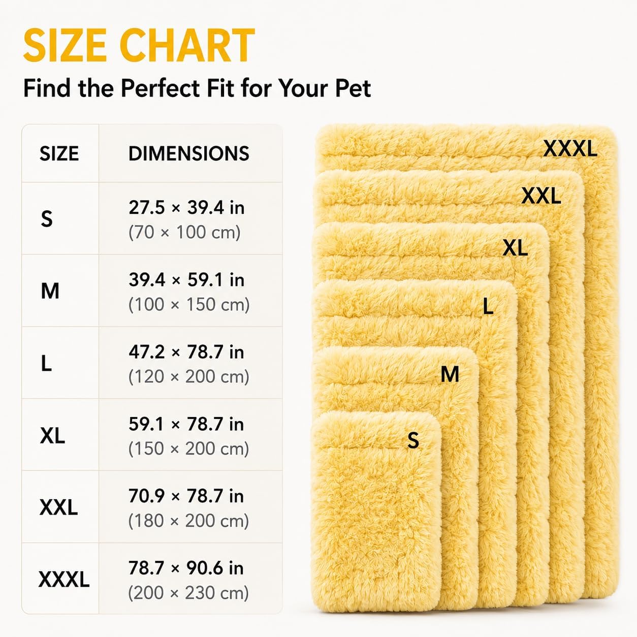 Yellow Dog Blanket for Anxiety Relief, Emotional Support Blanket for Dogs, Soft Faux Rabbit Fur Security Blanket, Cozy Pet Throw for Small Medium Large Dogs and Cats (27.5 × 39.4 in (70 × 100 cm))