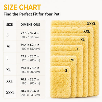 Yellow Dog Blanket for Anxiety Relief, Emotional Support Blanket for Dogs, Soft Faux Rabbit Fur Security Blanket, Cozy Pet Throw for Small Medium Large Dogs and Cats (27.5 × 39.4 in (70 × 100 cm))