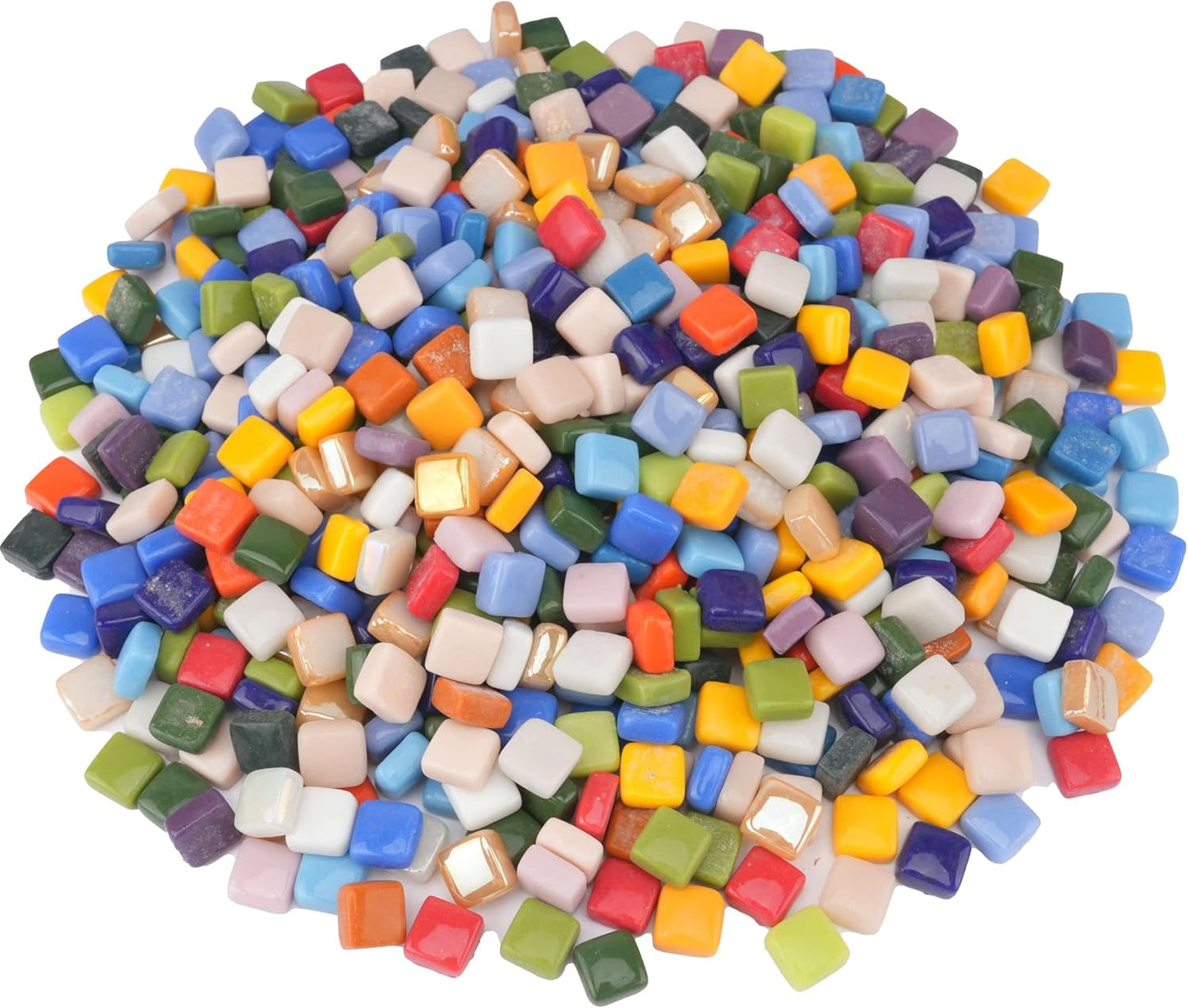 Square Mosaic Tiles for Crafts Bulk – 10x10mm Square Glass Mosaic Tile, 300g (160 Pieces) – Golden Yellow