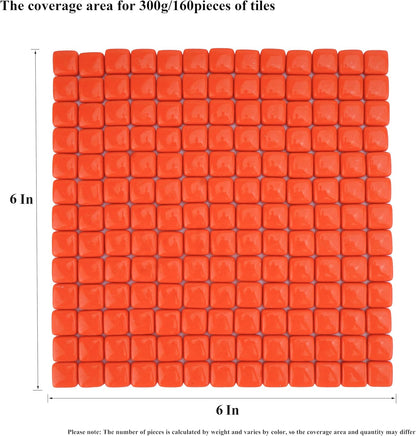 Square Mosaic Tiles for Crafts Bulk – 10x10mm Square Glass Mosaic Tile, 300g (160 Pieces) – Golden Yellow