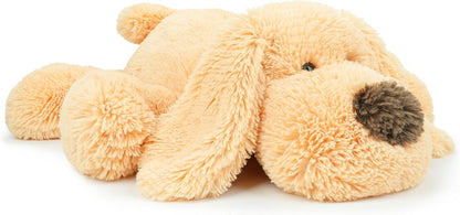 Lying Dog Stuffed Animal Plush Toy, 20 Inch | Yellow, Soft Floppy Puppy Plush, Shaggy Fur, Cute Lightweight, For Kids Toddlers Boys Girls