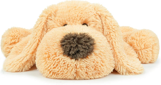 Lying Dog Stuffed Animal Plush Toy, 20 Inch | Yellow, Soft Floppy Puppy Plush, Shaggy Fur, Cute Lightweight, For Kids Toddlers Boys Girls
