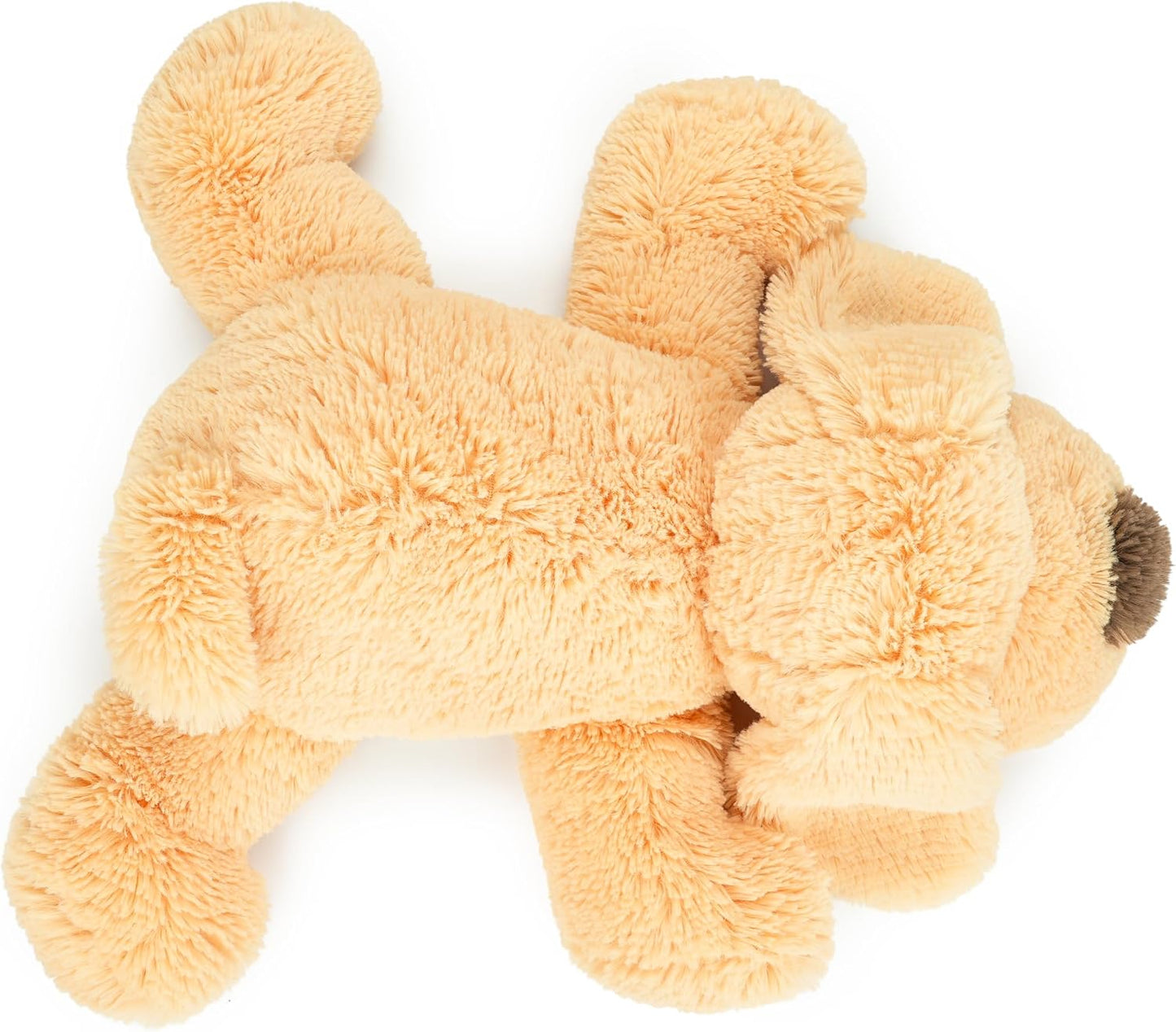 Lying Dog Stuffed Animal Plush Toy, 20 Inch | Yellow, Soft Floppy Puppy Plush, Shaggy Fur, Cute Lightweight, For Kids Toddlers Boys Girls