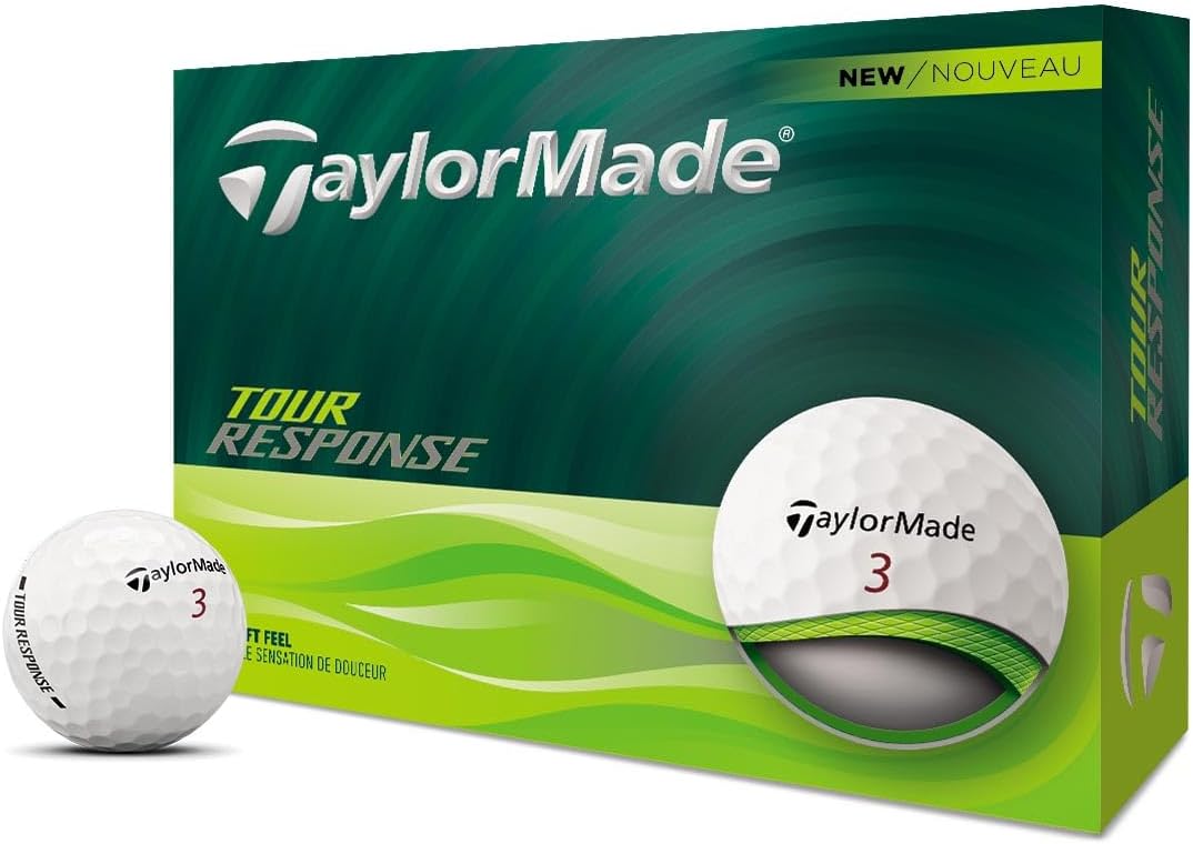 Tour Response Golf Balls, Enhanced 360° ClearPath Alignment, Speed Wrapped Core for Distance and Feel, Pack of 12