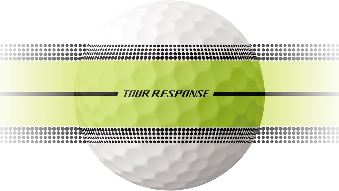 Tour Response Golf Balls, Enhanced 360° ClearPath Alignment, Speed Wrapped Core for Distance and Feel, Pack of 12