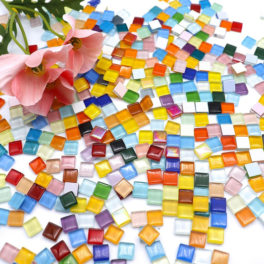 1.1LB Yellow Mixed Irregular Crystal Glass Mosaic Tiles for Crafts - Perfect for Mosaic Art Projects, Puzzles, and Home Décor