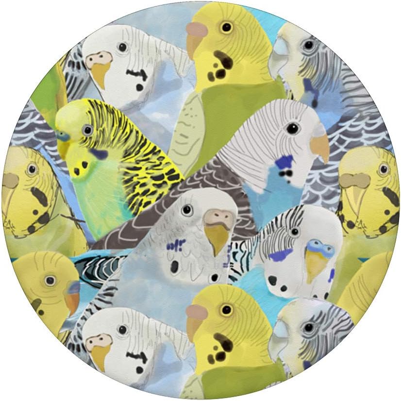 Budgie Parakeets PopSockets PopGrip: Swappable Grip for Phones & Tablets