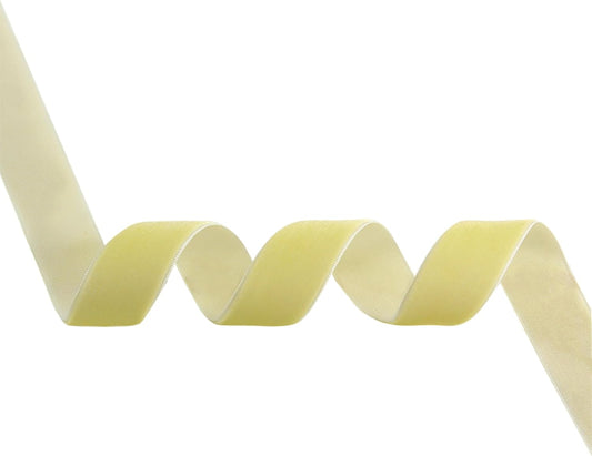 Lt.Yellow Velvet Ribbon 1 Inch x 25 Yards for Gift Wrapping | Perfect for Gift Wrapping, Wedding Decoration, Floral Bouquet, Hair Bow, DIY Craft,Christmas ribbon