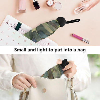 Little Yellow Duck Mini Umbrella Travel Compact, Folding, Light, Small Umbrella for Bag Purse Backpack Car, Uv Protection Windproof Umbrellas for Rain Sun