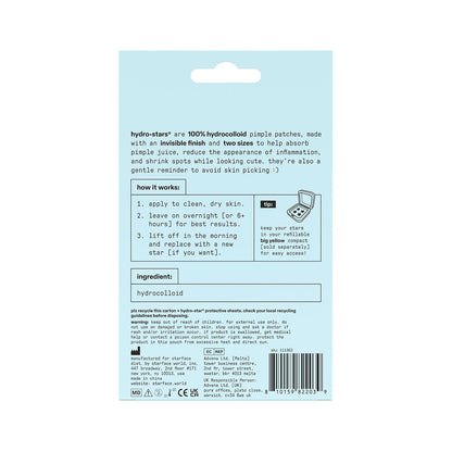 Starface Hydro-Star® Yellow Hydrocolloid Pimple Patch Refill, 36 ct | Dermatologist Tested • Covers and Protects Visible Spots • Absorbs Pimple Gunk