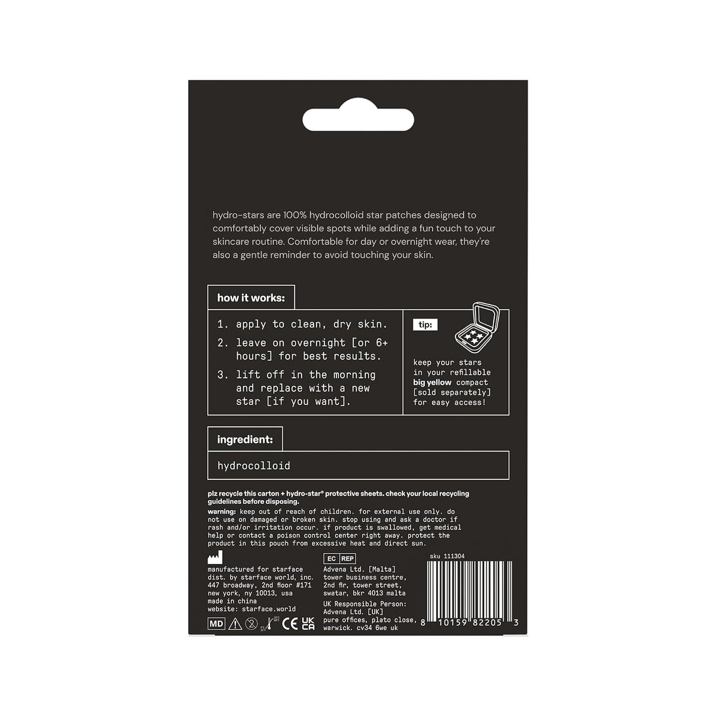Starface Hydro-Star® Yellow Hydrocolloid Pimple Patch Refill, 36 ct | Dermatologist Tested • Covers and Protects Visible Spots • Absorbs Pimple Gunk