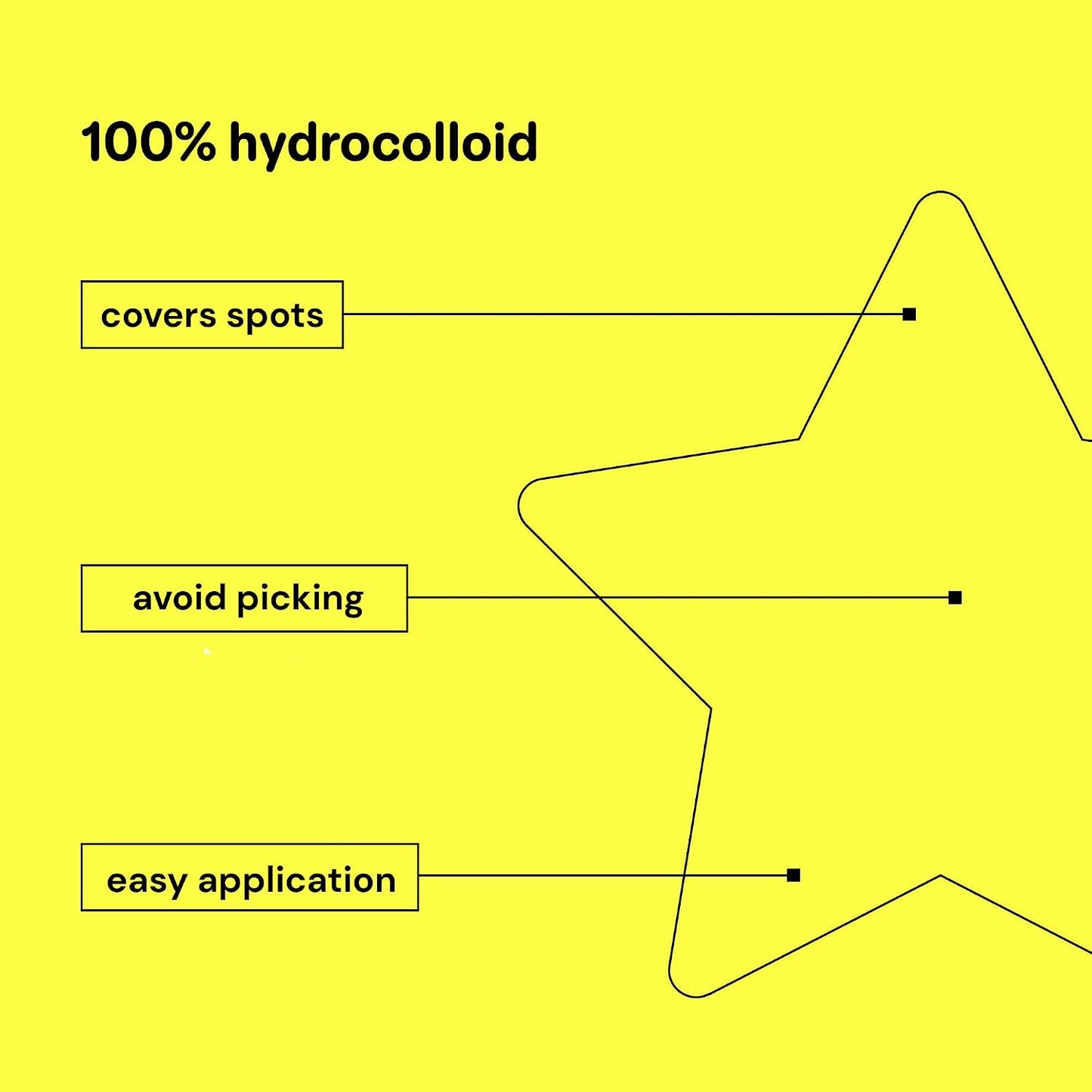 Starface Hydro-Star® Yellow Hydrocolloid Pimple Patch Refill, 36 ct | Dermatologist Tested • Covers and Protects Visible Spots • Absorbs Pimple Gunk