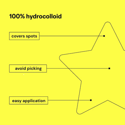 Starface Hydro-Star® Yellow Hydrocolloid Pimple Patch Refill, 36 ct | Dermatologist Tested • Covers and Protects Visible Spots • Absorbs Pimple Gunk