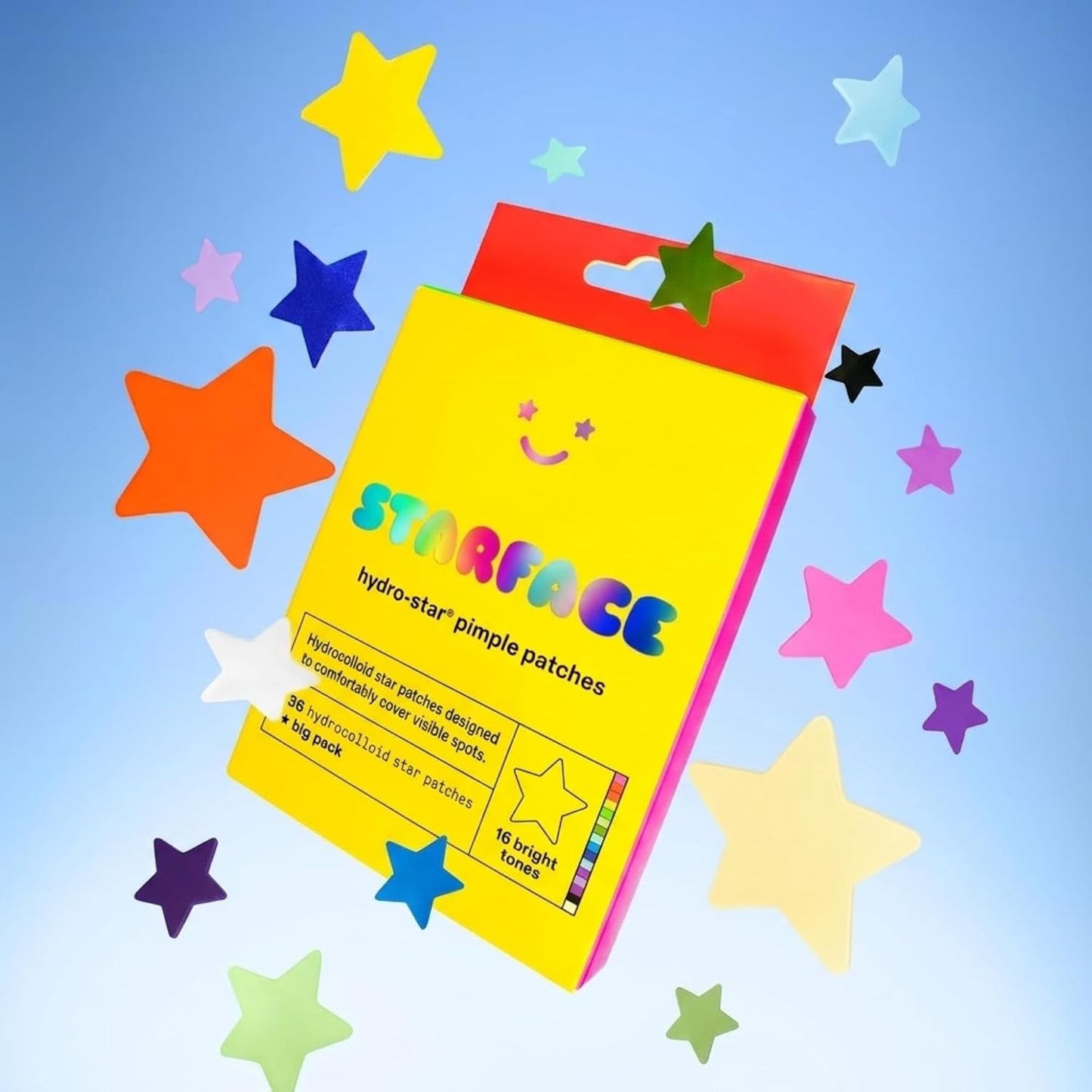 Starface Hydro-Star® Yellow Hydrocolloid Pimple Patch Refill, 36 ct | Dermatologist Tested • Covers and Protects Visible Spots • Absorbs Pimple Gunk