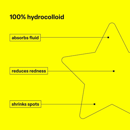 Starface Hydro-Star® Yellow Hydrocolloid Pimple Patch Refill, 36 ct | Dermatologist Tested • Covers and Protects Visible Spots • Absorbs Pimple Gunk