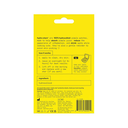 Starface Hydro-Star® Yellow Hydrocolloid Pimple Patch Refill, 36 ct | Dermatologist Tested • Covers and Protects Visible Spots • Absorbs Pimple Gunk