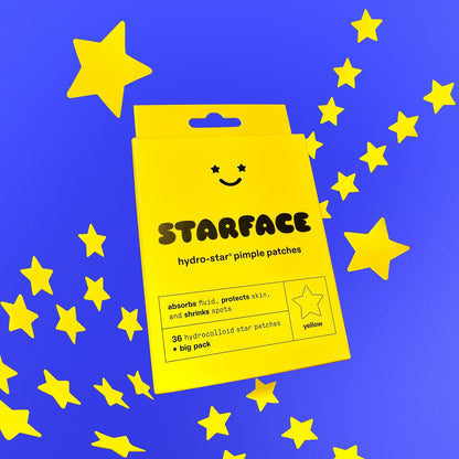 Starface Hydro-Star® Yellow Hydrocolloid Pimple Patch Refill, 36 ct | Dermatologist Tested • Covers and Protects Visible Spots • Absorbs Pimple Gunk