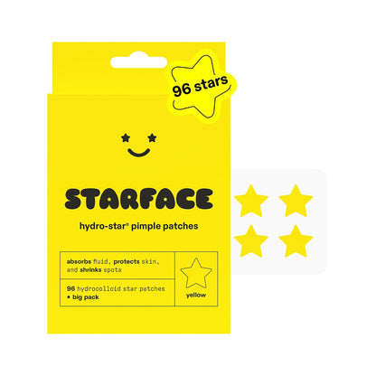 Starface Hydro-Star® Yellow Hydrocolloid Pimple Patch Refill, 36 ct | Dermatologist Tested • Covers and Protects Visible Spots • Absorbs Pimple Gunk