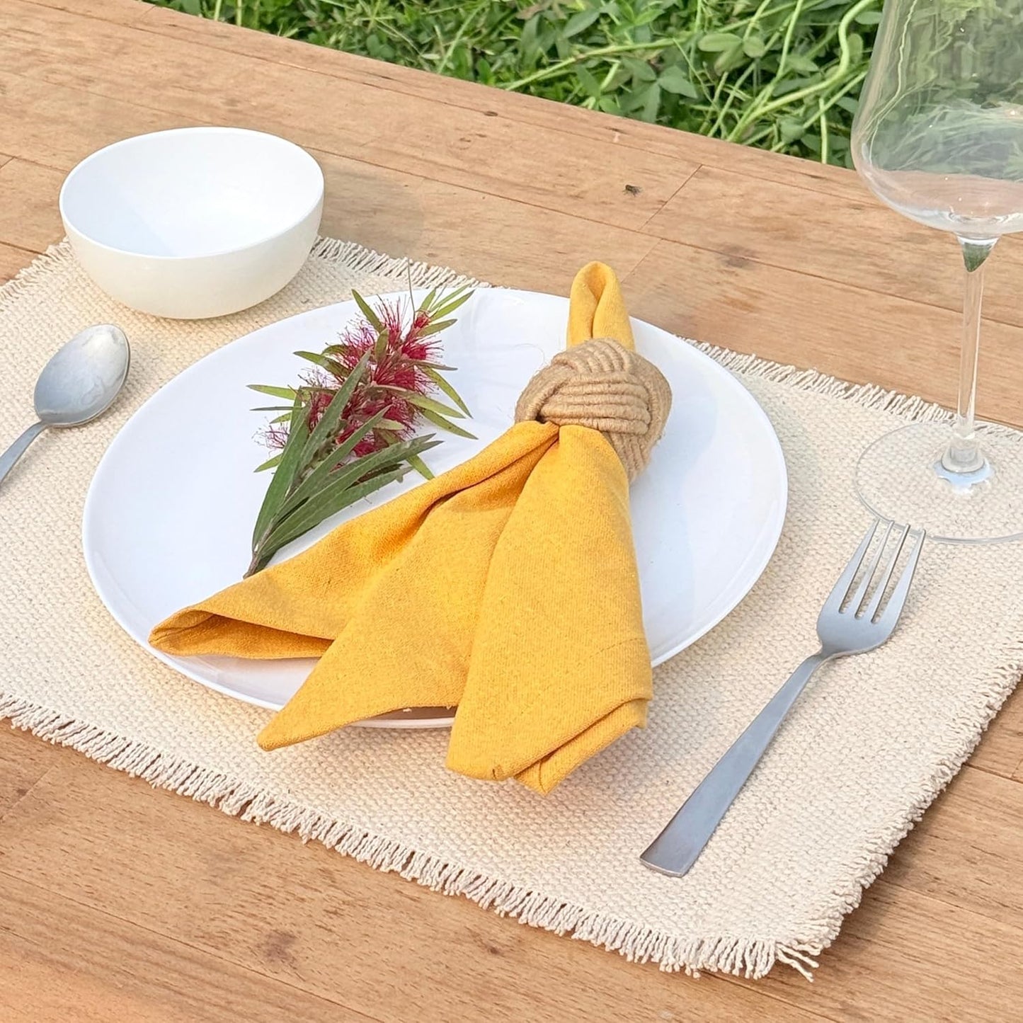 Reusable Napkins Cloth Washable 100% Cotton 18x18 Inch Dinner Napkins|Table Napkin for Home Banquet Wedding Outdoor Party|Set of 12 Cloth Napkin Mother's Day Party Decor |Mustard