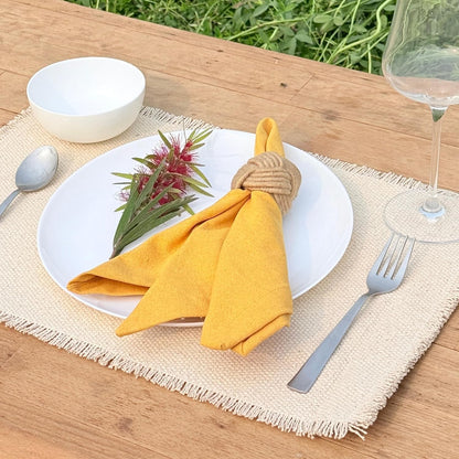 Reusable Napkins Cloth Washable 100% Cotton 18x18 Inch Dinner Napkins|Table Napkin for Home Banquet Wedding Outdoor Party|Set of 12 Cloth Napkin Mother's Day Party Decor |Mustard