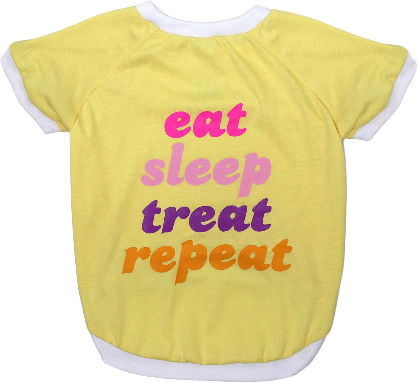 Laur DIY PET TEE Shirt - EAT Sleep Treat Repeat - LAURDIY Dog Shirt, X-Large