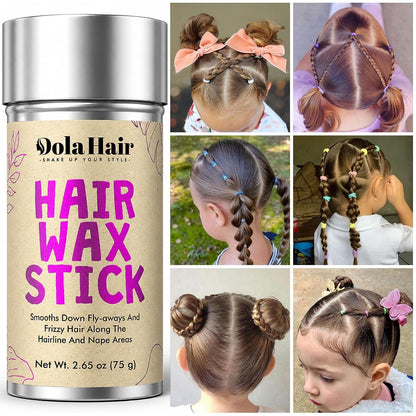 Hair Wax Stick - Flyaway Control Styling Pomade for Kids, Women | Slick Back Hair Bun Maker and Hair Accessorie for Teen Girls (1 Pack of Wax)