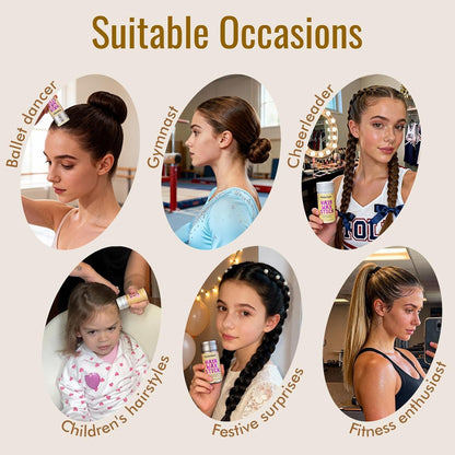 Hair Wax Stick - Flyaway Control Styling Pomade for Kids, Women | Slick Back Hair Bun Maker and Hair Accessorie for Teen Girls (1 Pack of Wax)