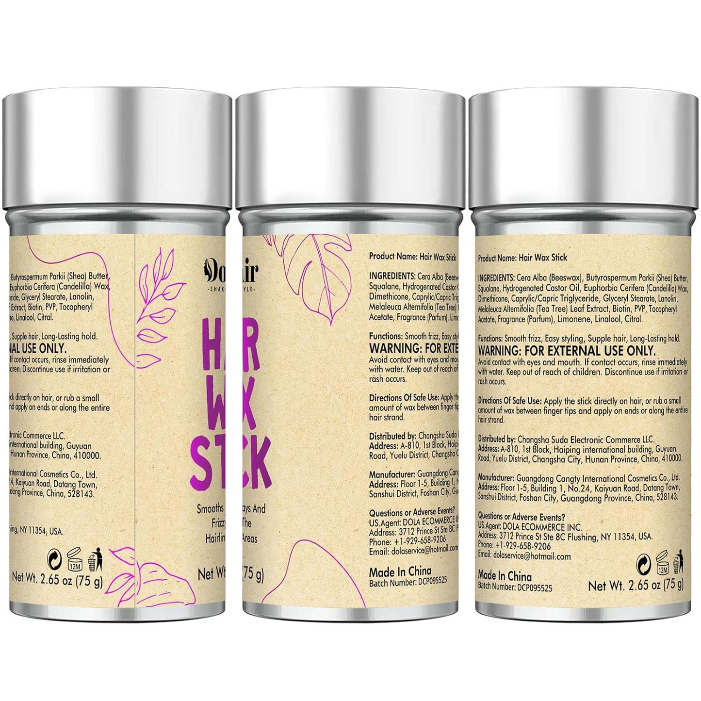 Hair Wax Stick - Flyaway Control Styling Pomade for Kids, Women | Slick Back Hair Bun Maker and Hair Accessorie for Teen Girls (1 Pack of Wax)